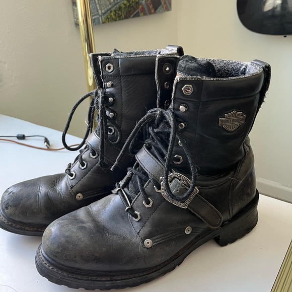 Vintage Harley Davidson Motorcycle Boots - Picture 2 of 3